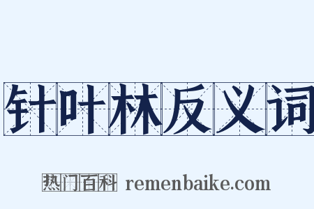 针叶林反义词是什么意思的图片